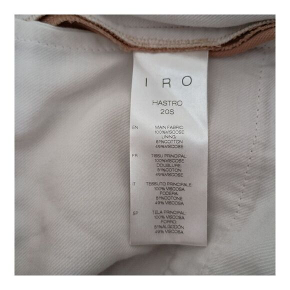 IRO Hastro Belted Wide Leg Pants High Rise Trousers Tan Women's 38/US Medium c - Picture 4 of 4